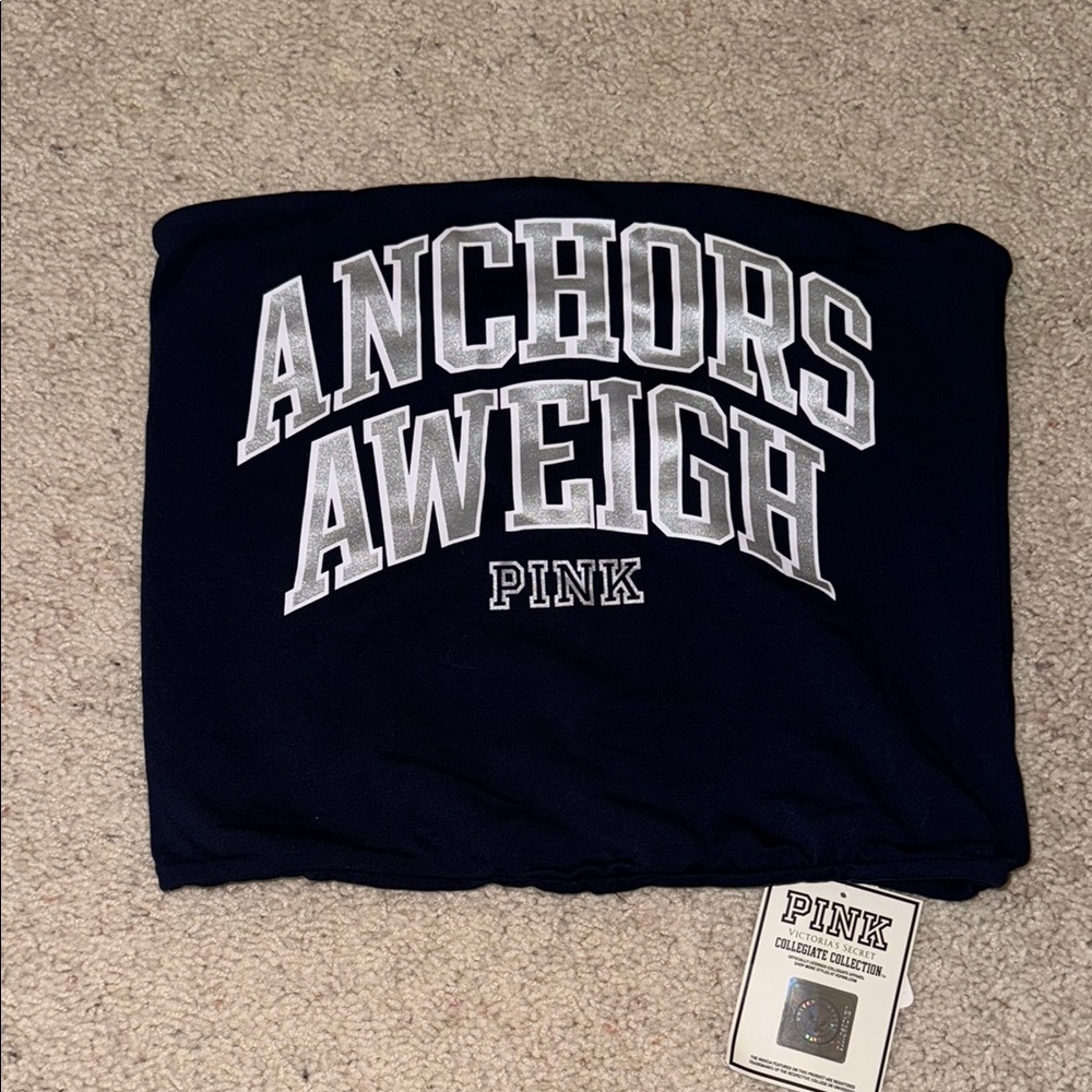 Victoria's Secret PINK Navy Anchors Aweigh Tube Top